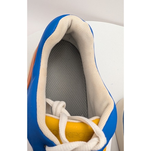 Rockport Men's Leather Colorblock Sneakers Size 11.5 M White Blue Orange Yellow - Picture 8 of 12
